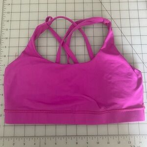 Lululemon Fuchsia Energy Bra Medium Support B-D Cup